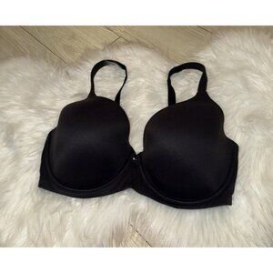 Ambrielle Super Soft Full Coverage Bra Lined Underwire Womens 36DD Black